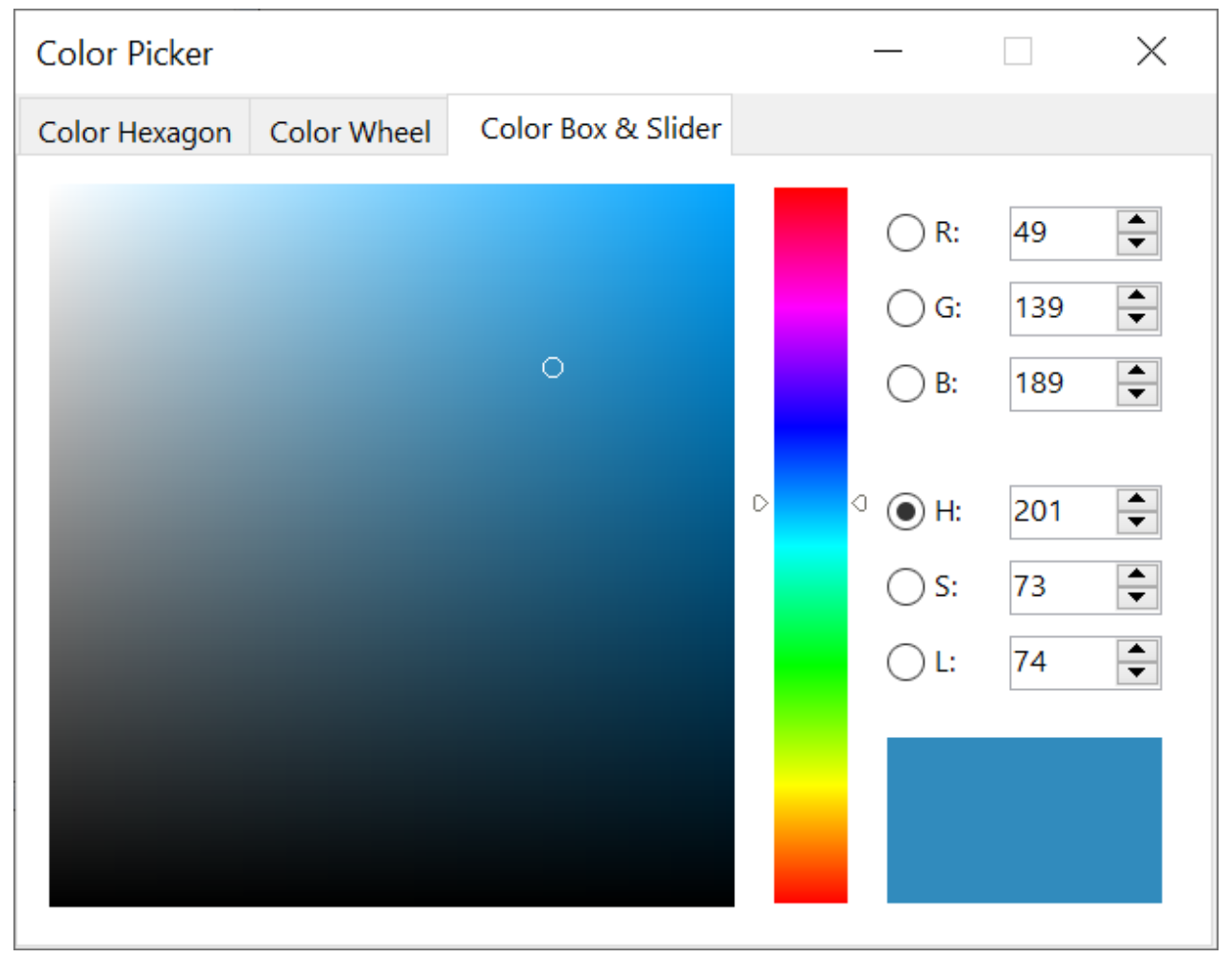 Diálogo selector de color