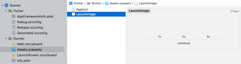 Agregar iconos de inicio en Xcode