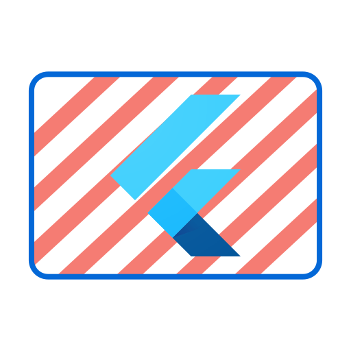 Logotipo de Flutter de marcador de posición en lugar de una imagen o visualización de Widget faltante.