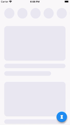 Gif que muestra la animación de shimmer