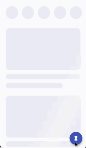 Gif que muestra la UI cargando