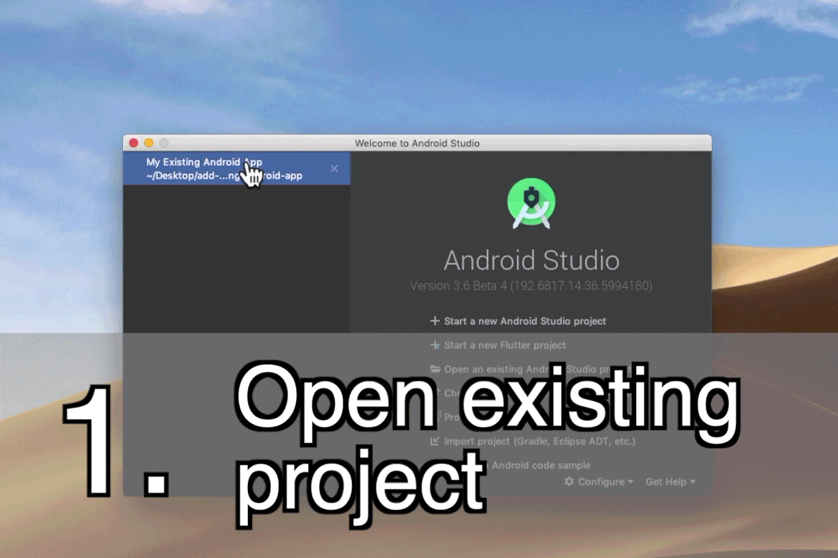 Pasos de add-to-app en Android