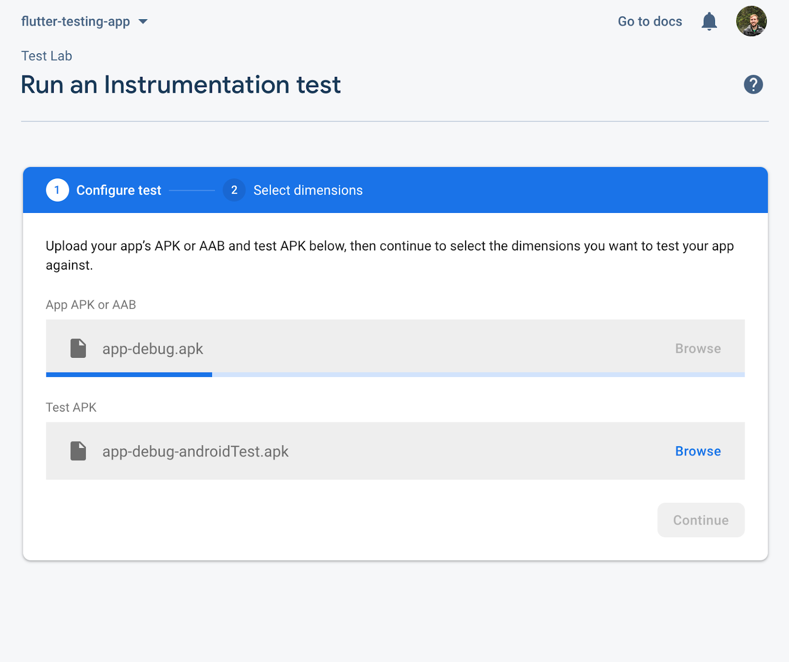 Carga de dos APKs en Firebase Test Lab