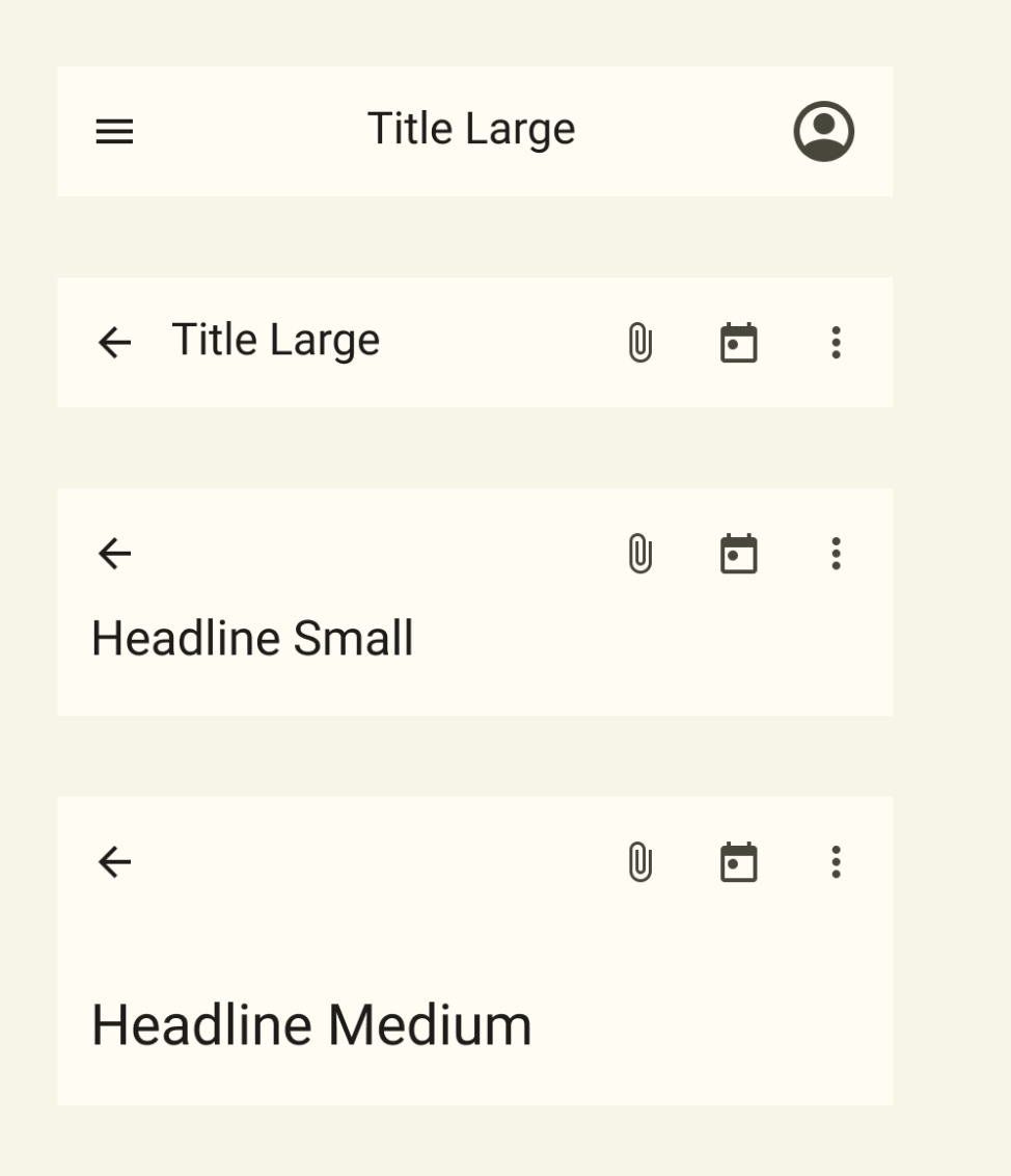 Top App Bar en Material 3