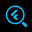 Pequeña lupa azul con el logo de Flutter dentro que abre el Widget Inspector