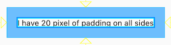 Captura de pantalla de las guías de padding