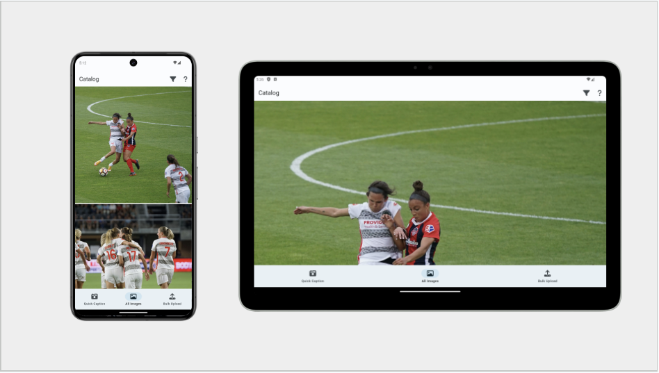 Muestra de pantalla grande