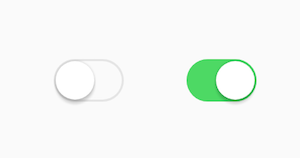 Imagen renderizada o visualización del Widget CupertinoSwitch.