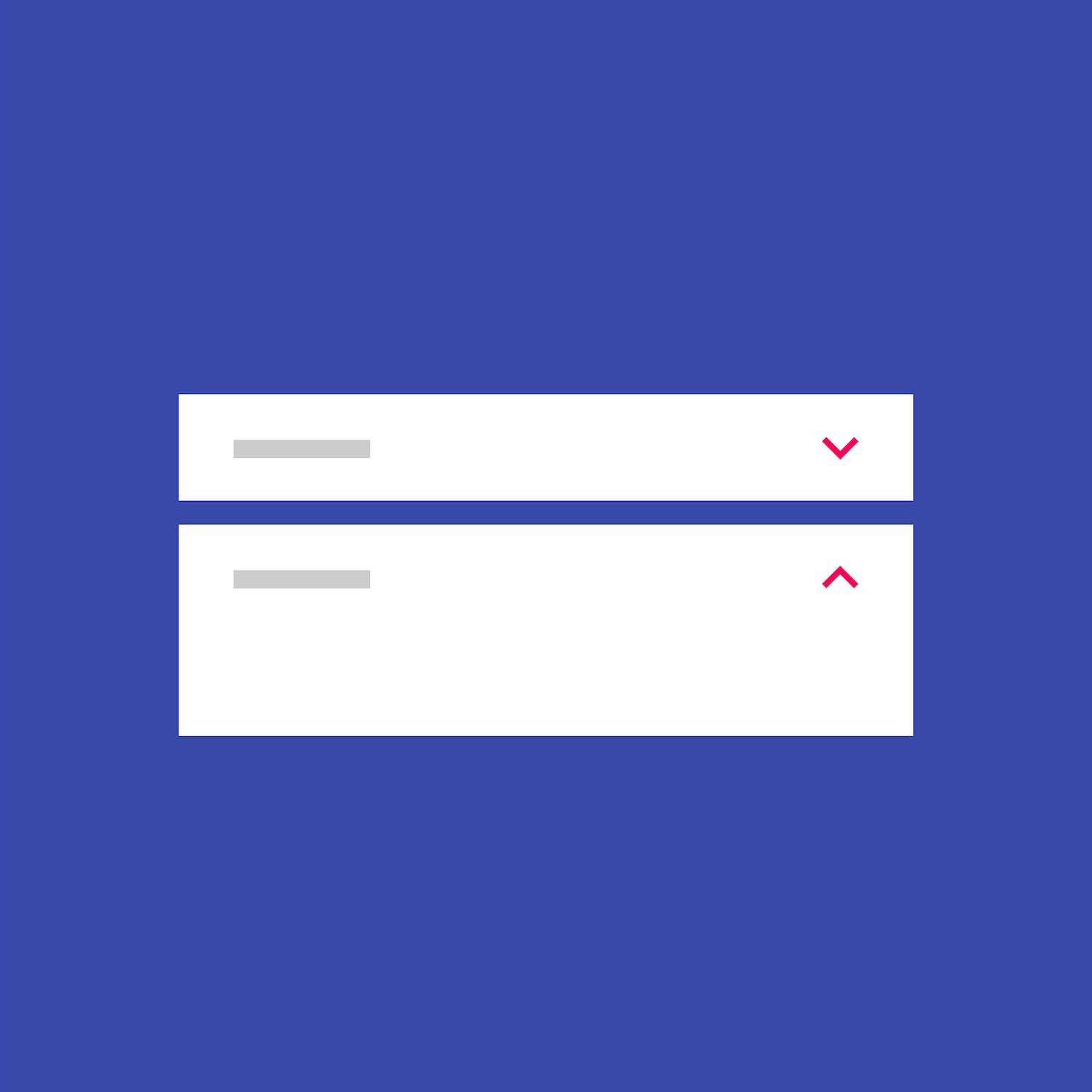 Imagen renderizada o visualización del Widget ExpansionPanel.