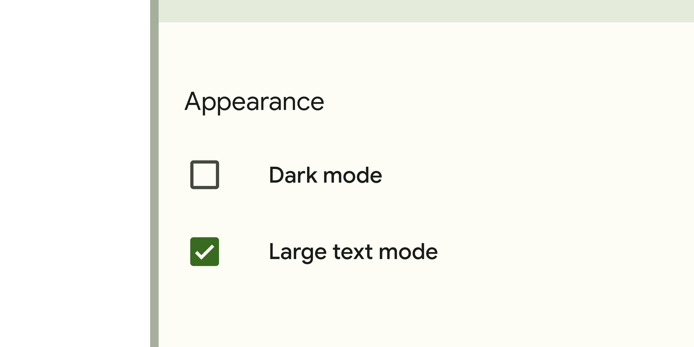 Imagen renderizada o visualización del Widget Checkbox.