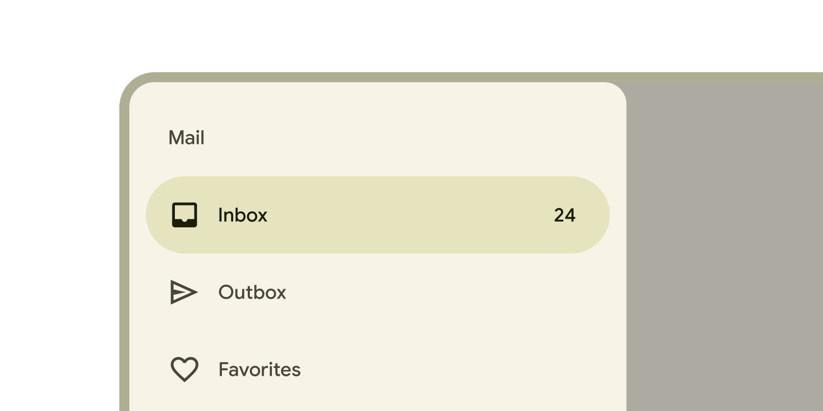 Imagen renderizada o visualización del Widget NavigationDrawer.