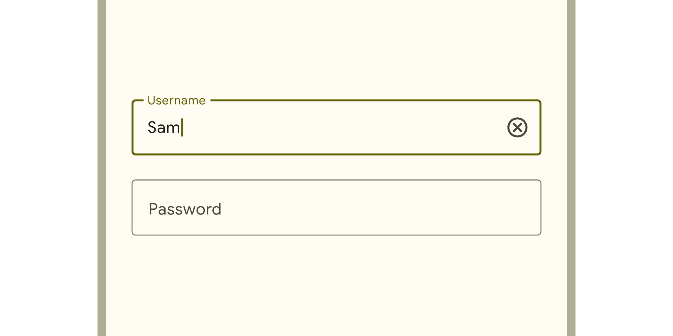 Imagen renderizada o visualización del Widget TextField.