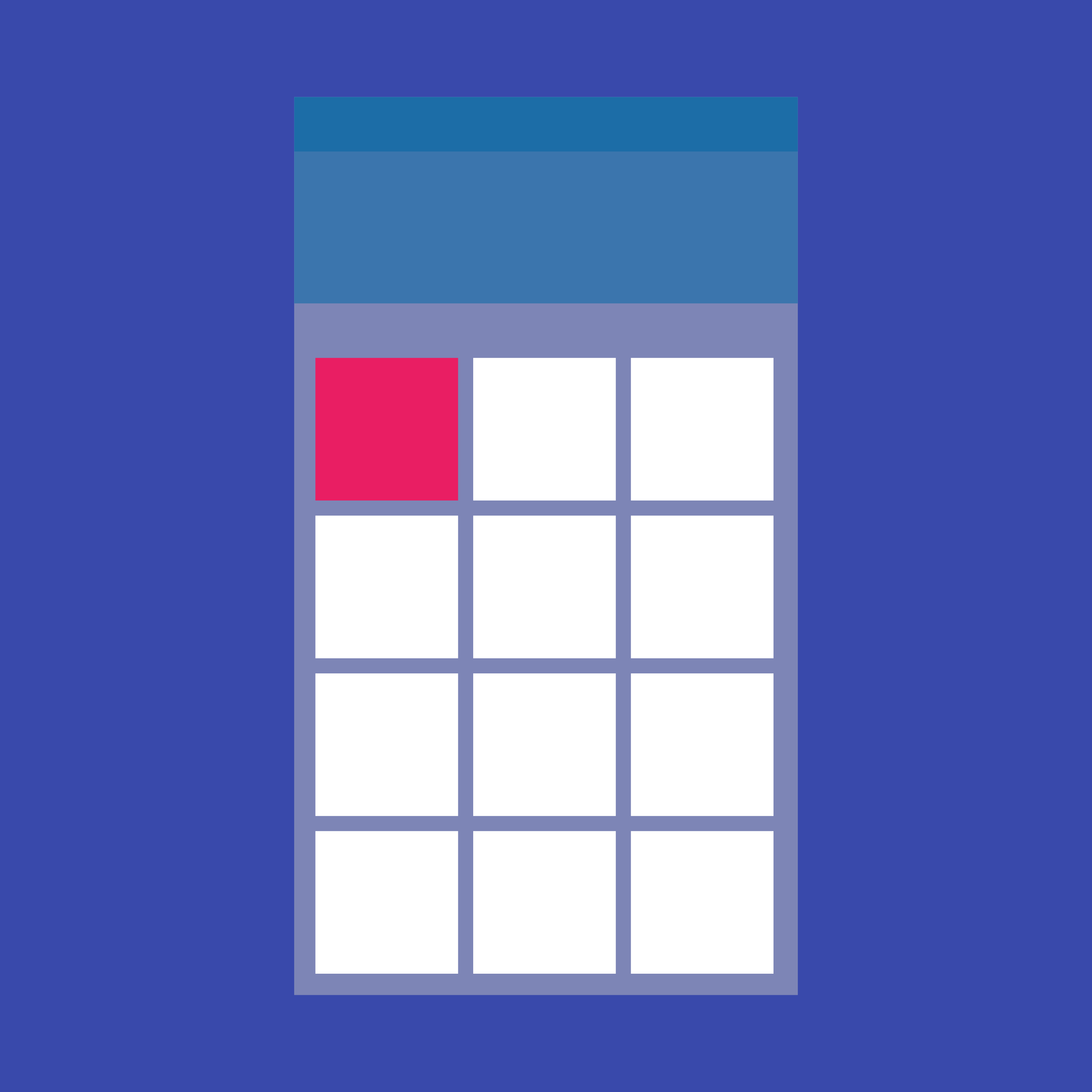 Imagen renderizada o visualización del Widget GridView.